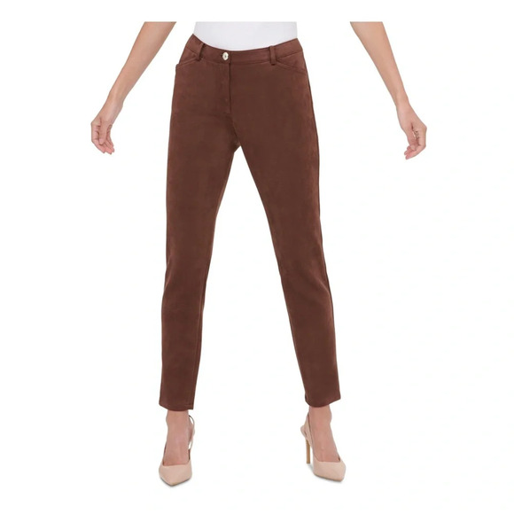 Tommy Hilfiger Brown Suede Pants - Picture 1 of 3